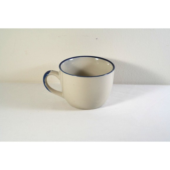 VTG Chi Kiang Stoneware Coffee Mug Blue Trees Watercolor Style Cup - Picture 3 of 10